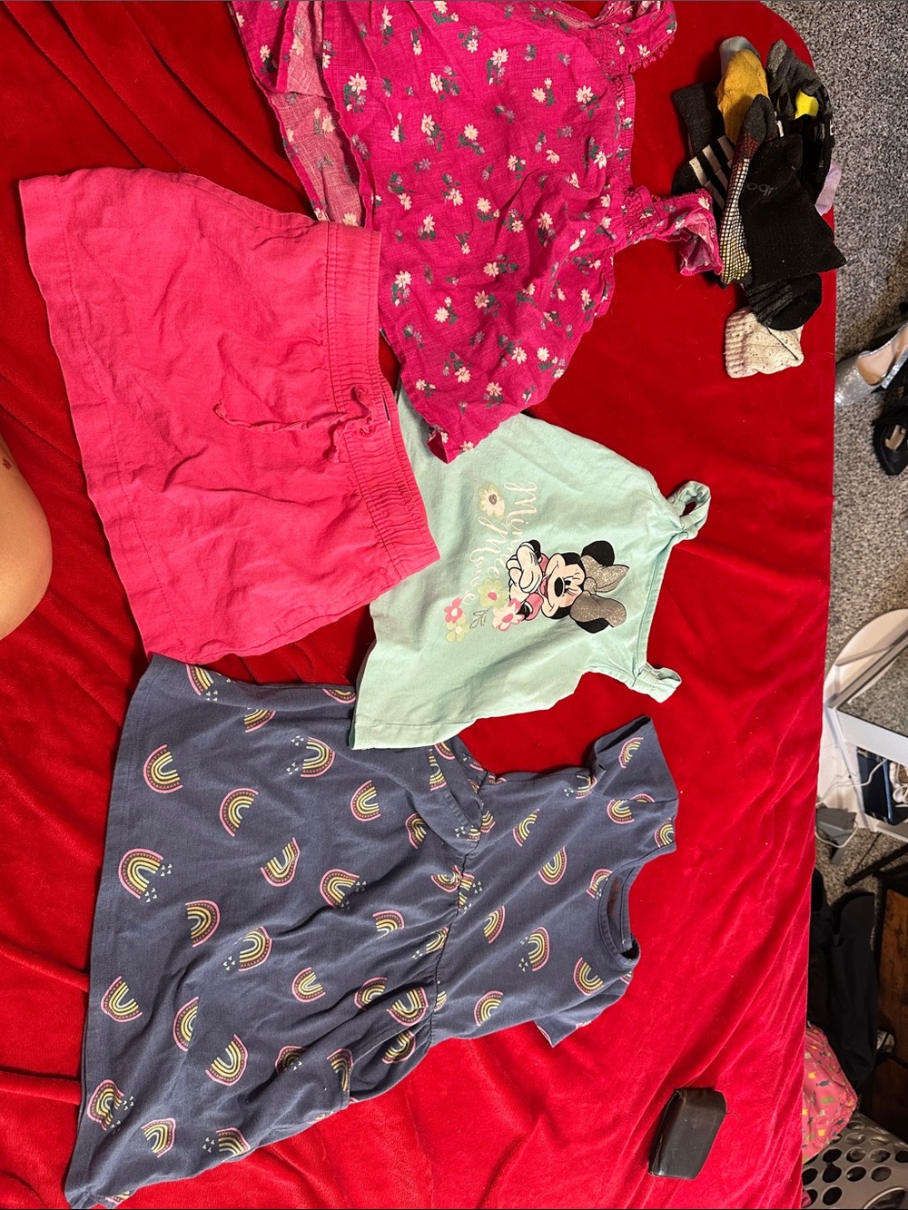 Cute Minnie Mouse Mint Tank Top - Girls bundle